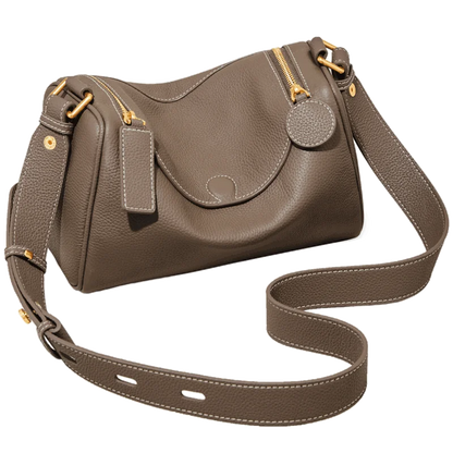 Women's Cowhide Leather Shoulder Bag Vintage Soft Messenger Handbag Fashion Crossbody Bags Female Underarm Bag DF900083S