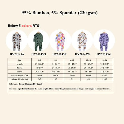 Kids Tales Dreamscape Bamboo-Blend Printed Zip Romper