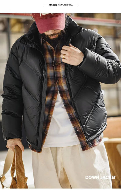 Maden Men's 90% White Duck Down Jacket