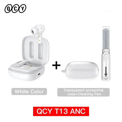 QCY T13 ANC Wireless Earphones Bluetooth 5.3 with 28dB Active Noise Cancellation and 4 Mics ENC for Low Latency TWS Experience - ShopHub
