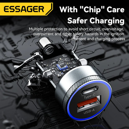 Essager 54W Dual-Port Car Charger – Fast Charge Your Devices on the Go