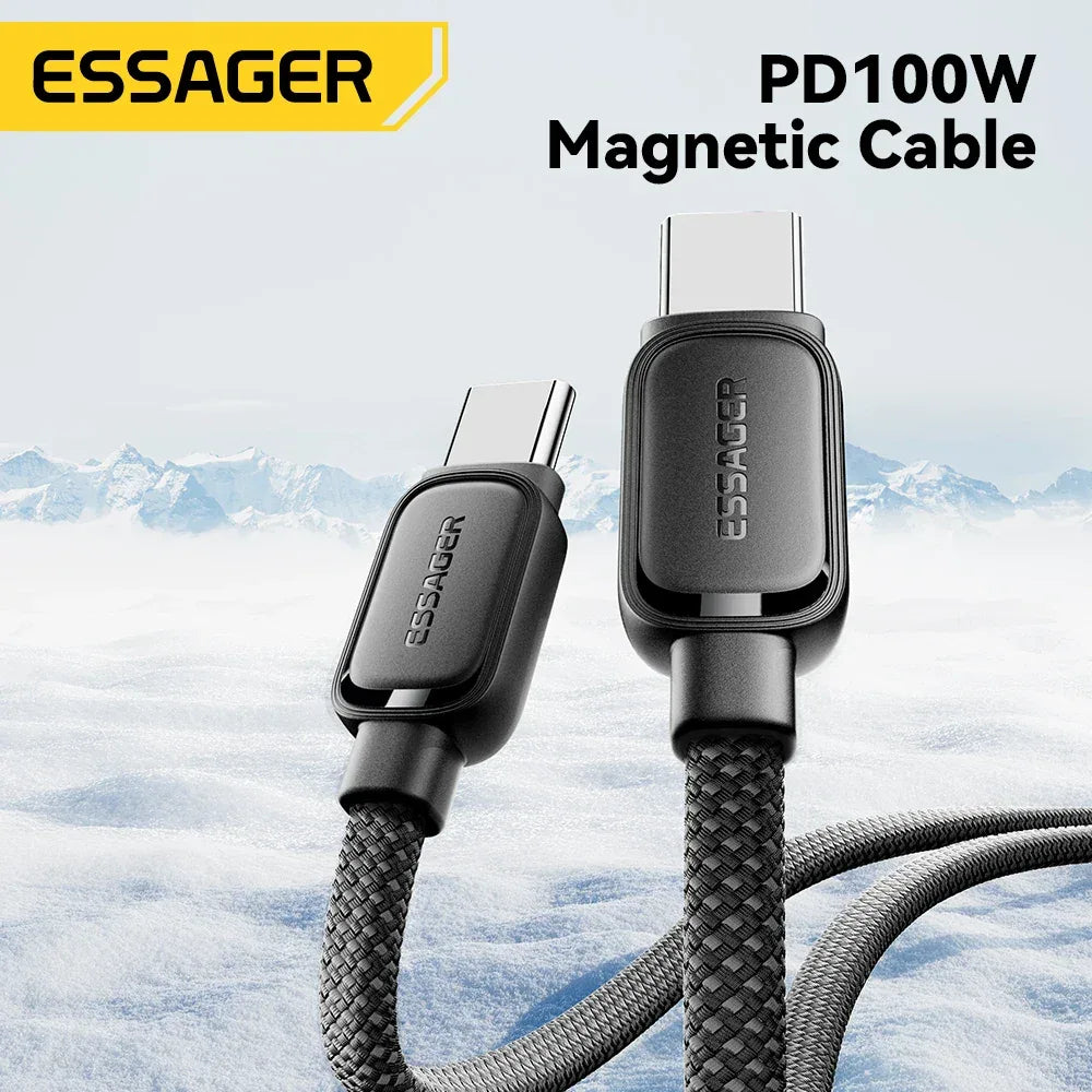 Essager PD 100W Magnetic Suction Type C Cable - ShopHub