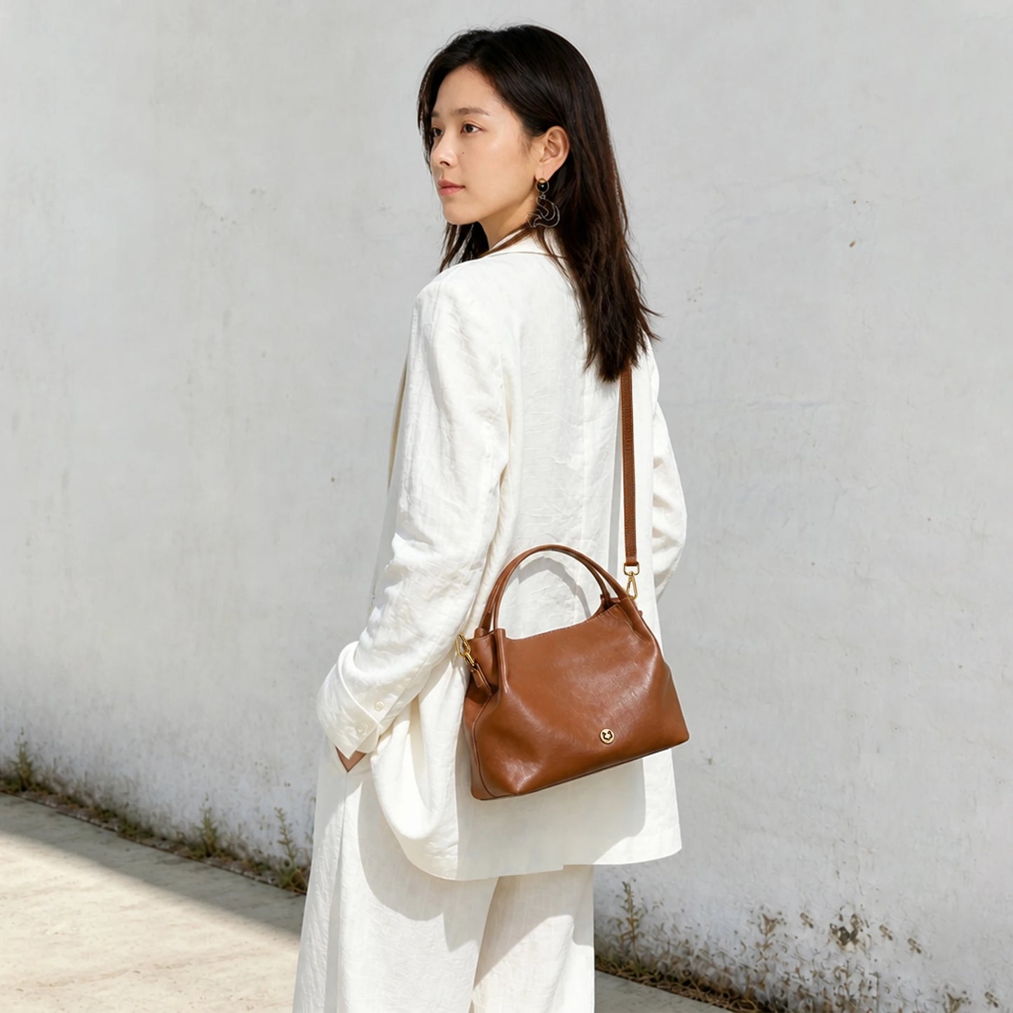 FOXER Genuine Leather Shoulder Bag