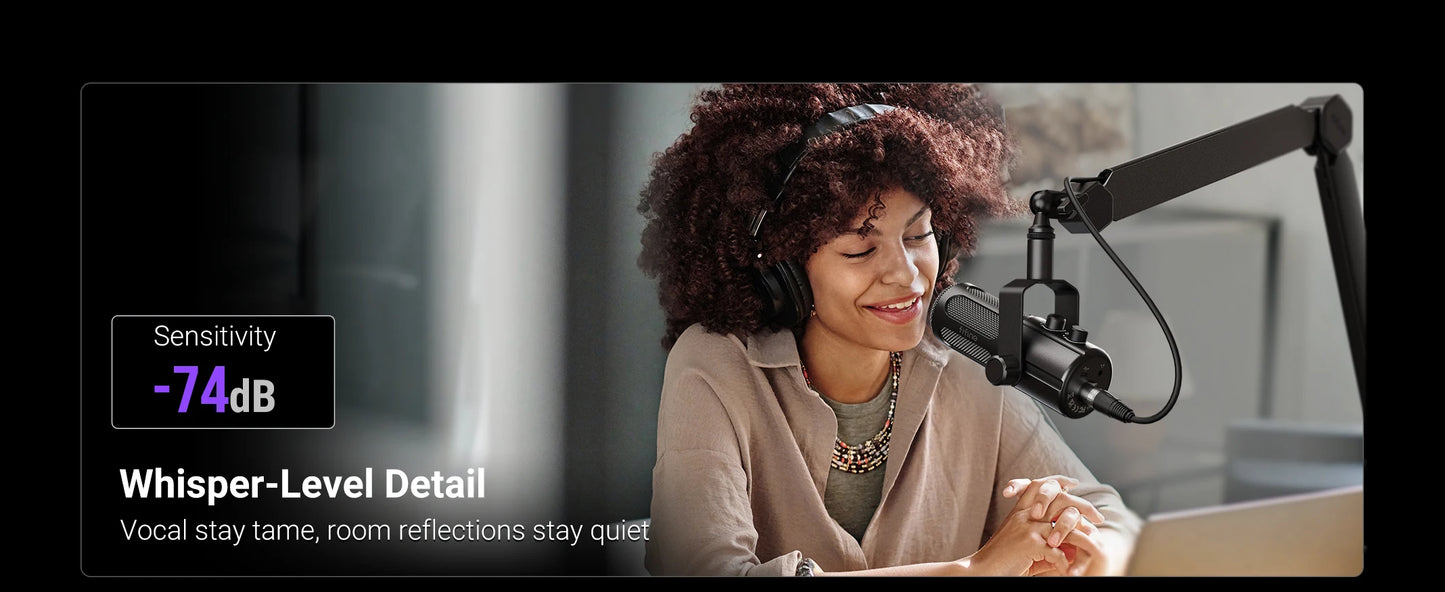 Elevate Your Sound Quality with the USB XLR Dynamic Podcast Microphone