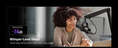 Elevate Your Sound Quality with the USB XLR Dynamic Podcast Microphone