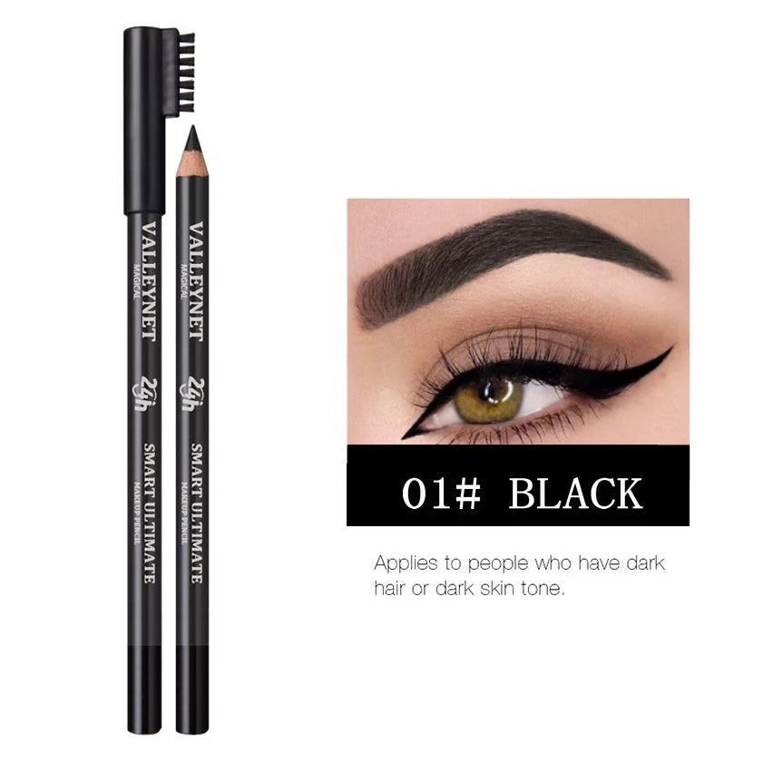 Ultra-fine Wooden Eyebrow Pencils with Brush