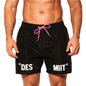 DESMIIT S75 Letter-Detail Swim Shorts with Pocket