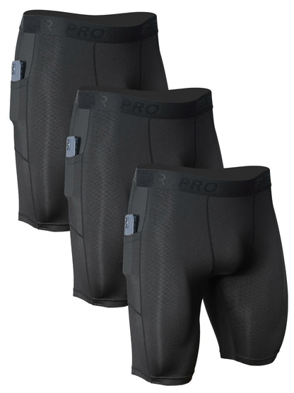 3pcs Men's Sports Underwear with Pockets