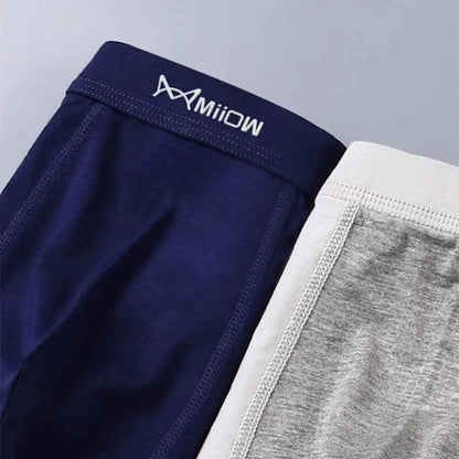 MiiOW Men's Antibacterial Boxer Briefs - 3Pcs Cotton Underwear with Graphene Technology
