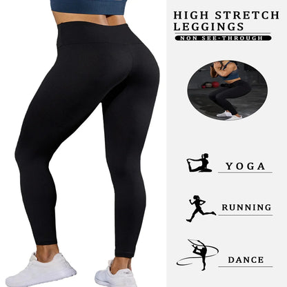 5-Pack of Women's High-Waisted Workout Leggings (various sizes and colours available) Habicare