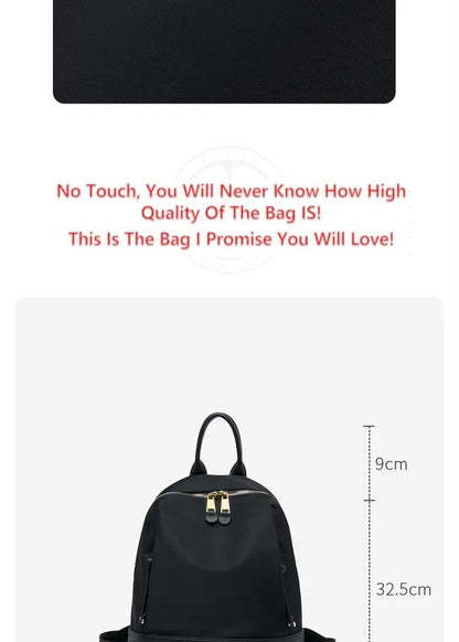 New Oxford &Leather Female Aesthetic Backpack School Bags Luxury Designer for Girls Women Backpacks Travel Light Weight - SC1708