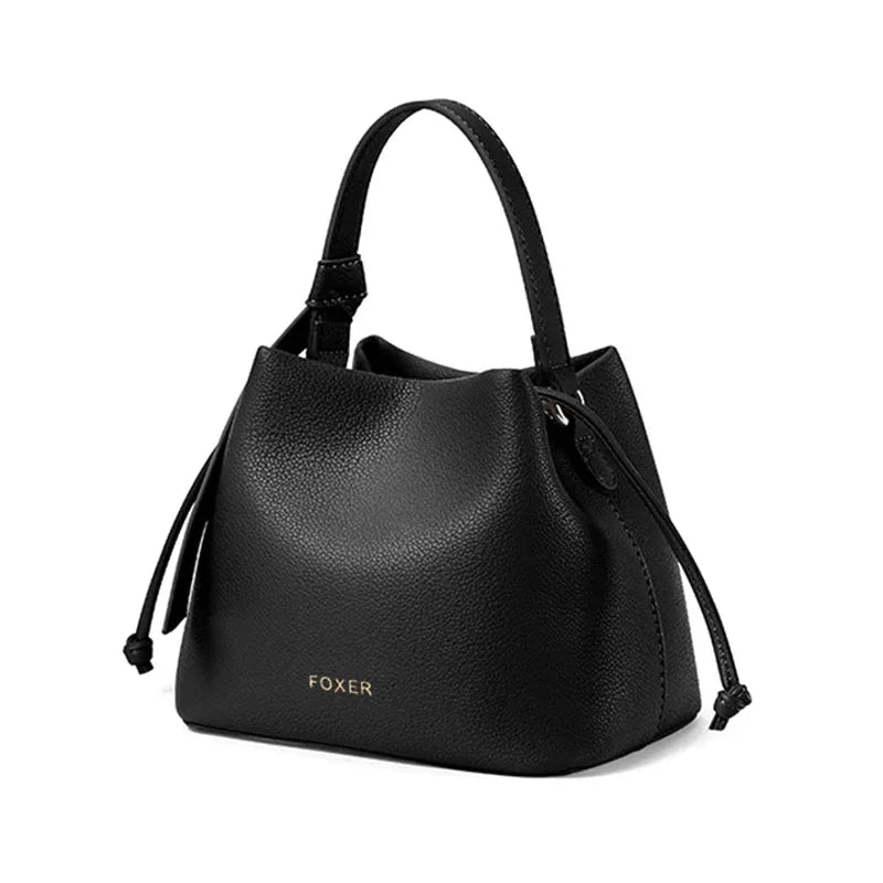 FOXER Brand Women's Top-handle Bucket Bag  2026 New Trendy Hot Selling Fashion Versatile Female Shoulder Crossbody Bag Purse