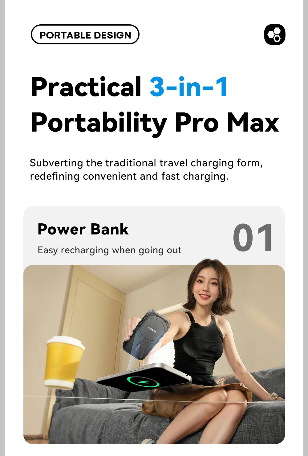 【NEW】Essager 3-in-1 Magnetic 65W GaN Charger and Wireless Power Bank - ShopHub