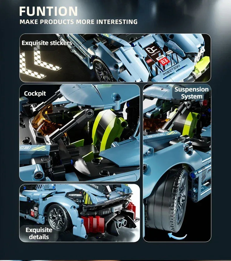 TOYLINX 1:14 Racing Car Building Blocks - ShopHub