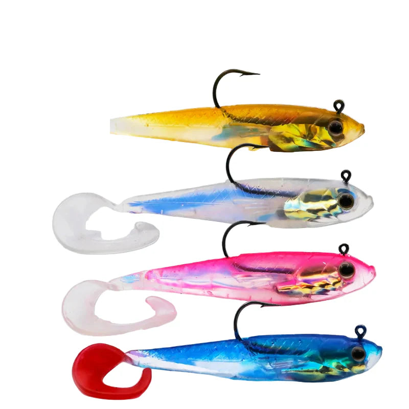 Soft Fishing Lures with Lead Head Jigs – Bass & Trout (Several quantities and colours available) Habicare