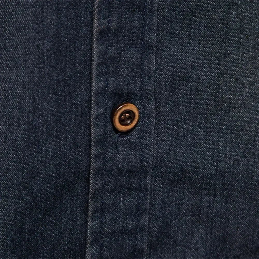 AIOPESON Elastic Cotton Denim Shirts - ShopHub
