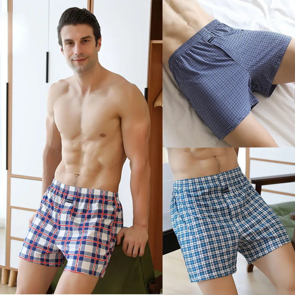 Men's 3 Pack 100% Cotton Pajama Shorts - ShopHub
