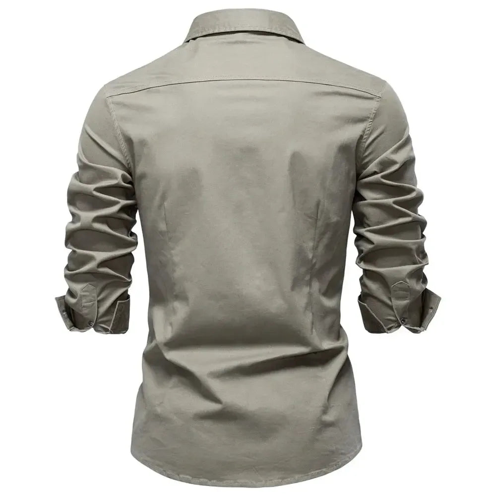 AIOPESON Business Cotton Pocket Shirts - ShopHub