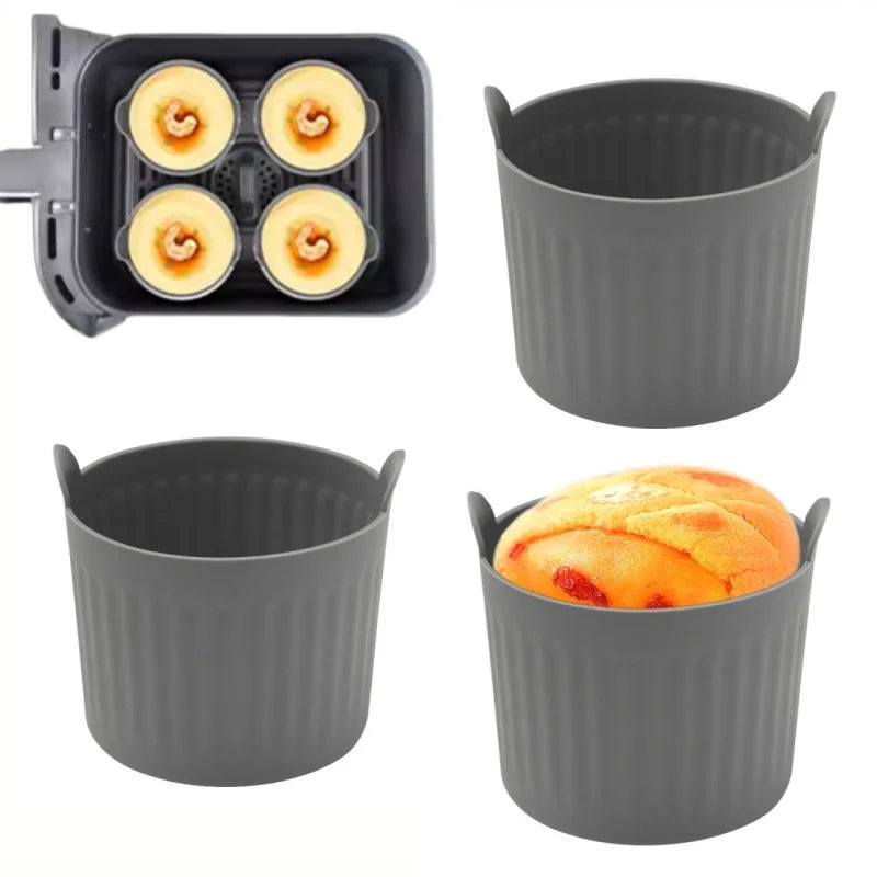 2/4Pcs Silicone Air Fryer Baking Molds