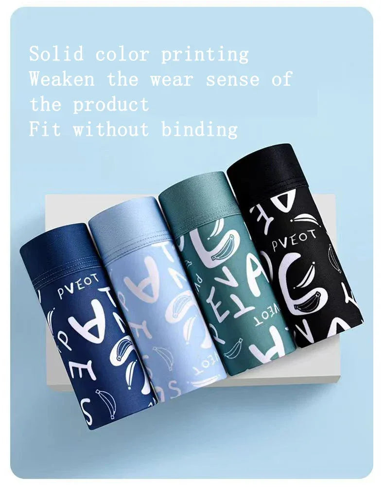 4 Pack Ice Silk Mesh Men's Boxer Shorts - ShopHub