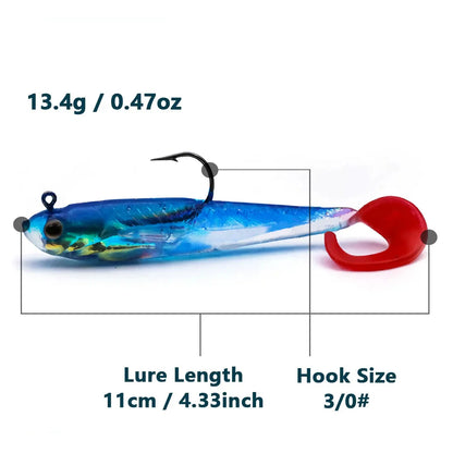 Soft Fishing Lures with Lead Head Jigs – Bass & Trout (Several quantities and colours available) Habicare