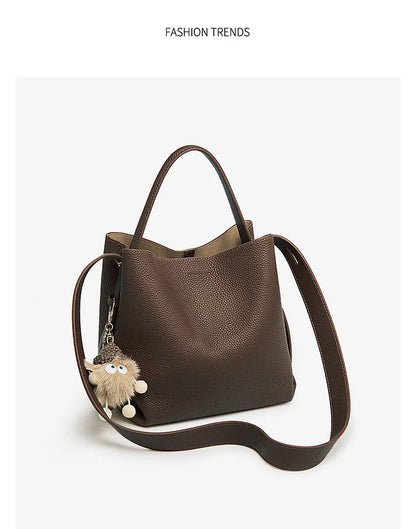 FOXER Genuine Leather Handbag — Premium Women's Shoulder Bag