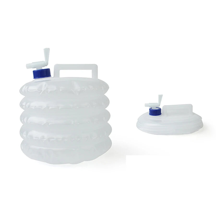 Portable Foldable Water Bag 5/10/15L - Collapsible Outdoor Container for Camping, Hiking, and Picnics