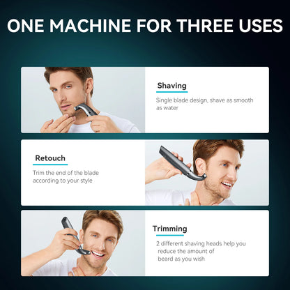 KENSEN S1 Electric Hair Trimmer Body Shaver for Men 2 in 1