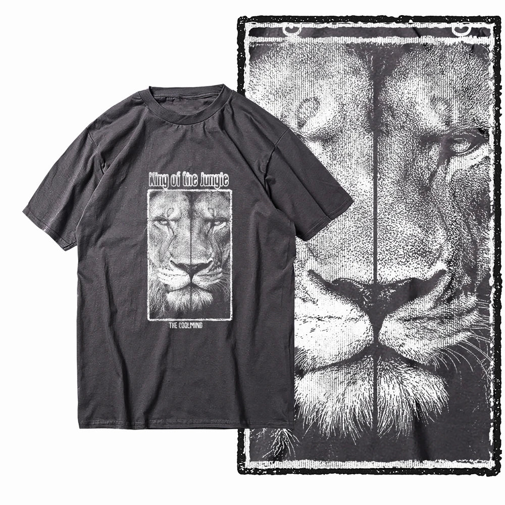 COOLMIND MAV Lion Graphic Cotton Tee