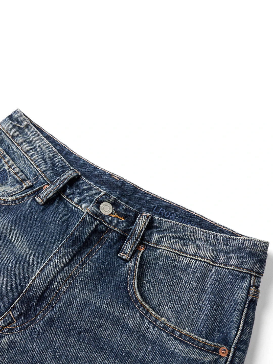 SIMWOOD High Standard 2026 Spring New 13oz Cotton Hemp Washed Vintage Jeans for Men,Classic Retro Casual Denim Trousers
