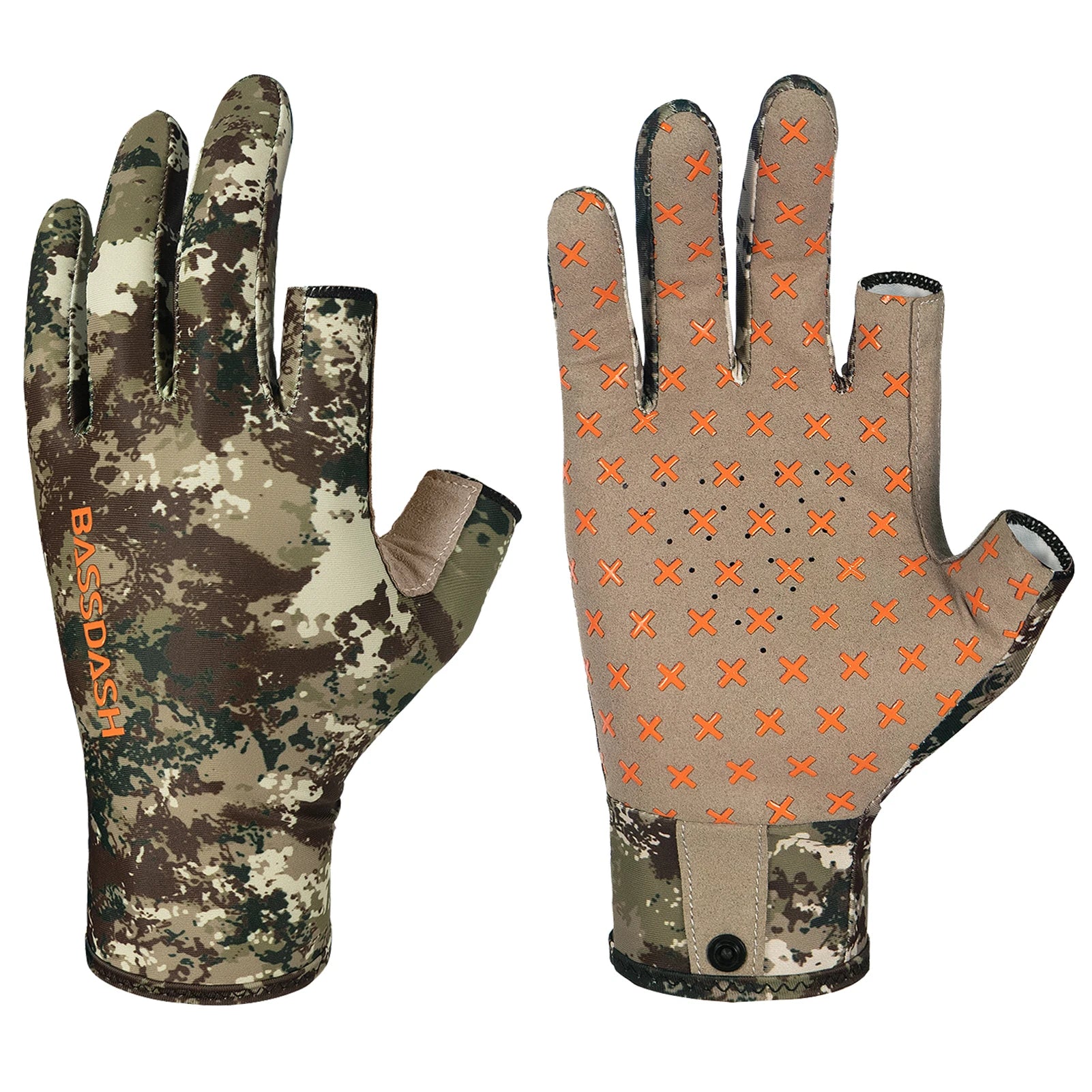 BASSDASH Unisex Fingerless Camo Hunting Gloves ShopHub