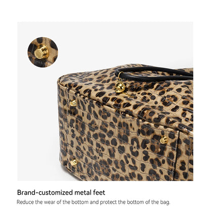 BAFELLI Leopard-Print Cow Leather Hobo Bag