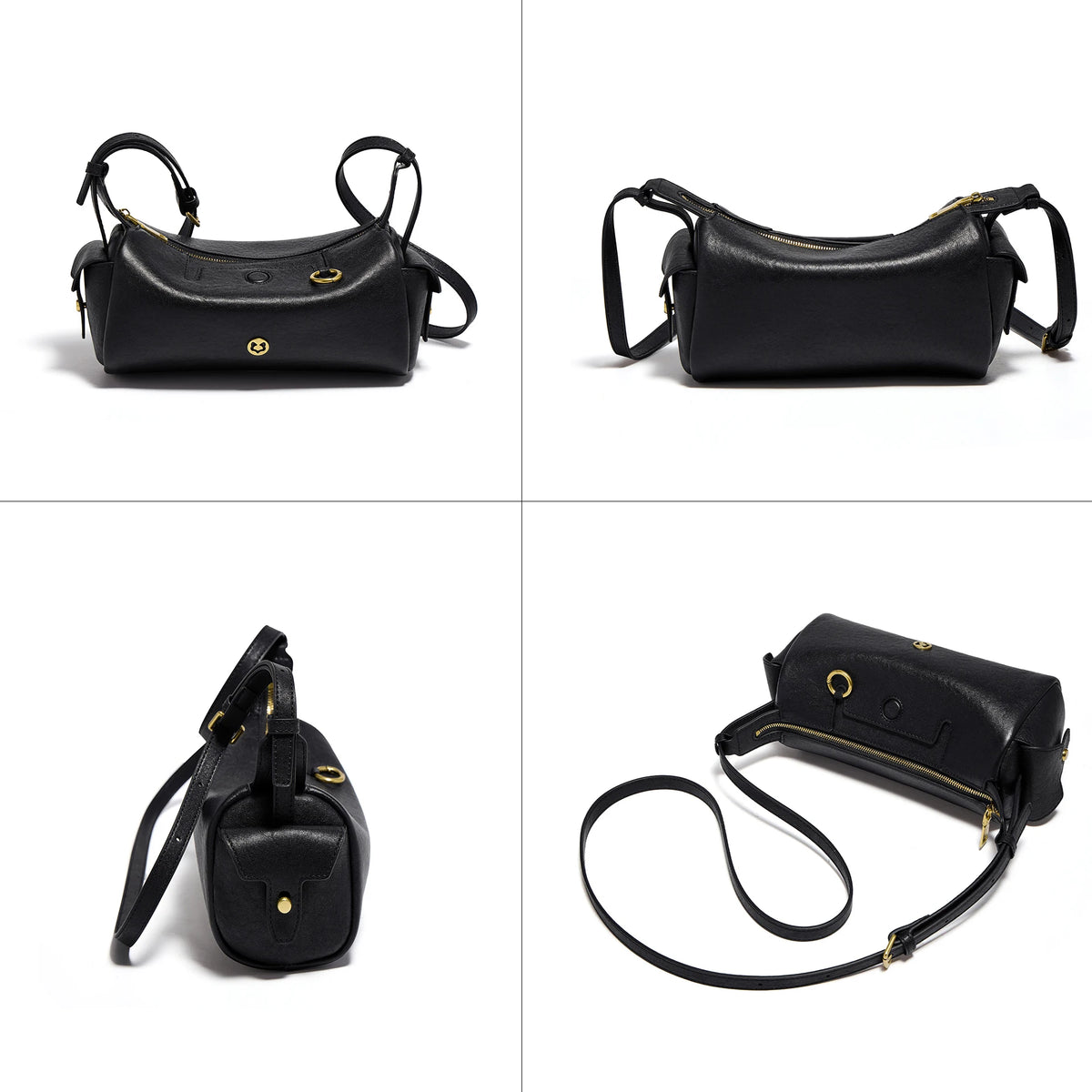 FOXER 2026 New Spring Women's Shoulder Bag Genuine Leather Cylinder Crossbody Bag Lightweight & Durable Bag for Travel & Daily