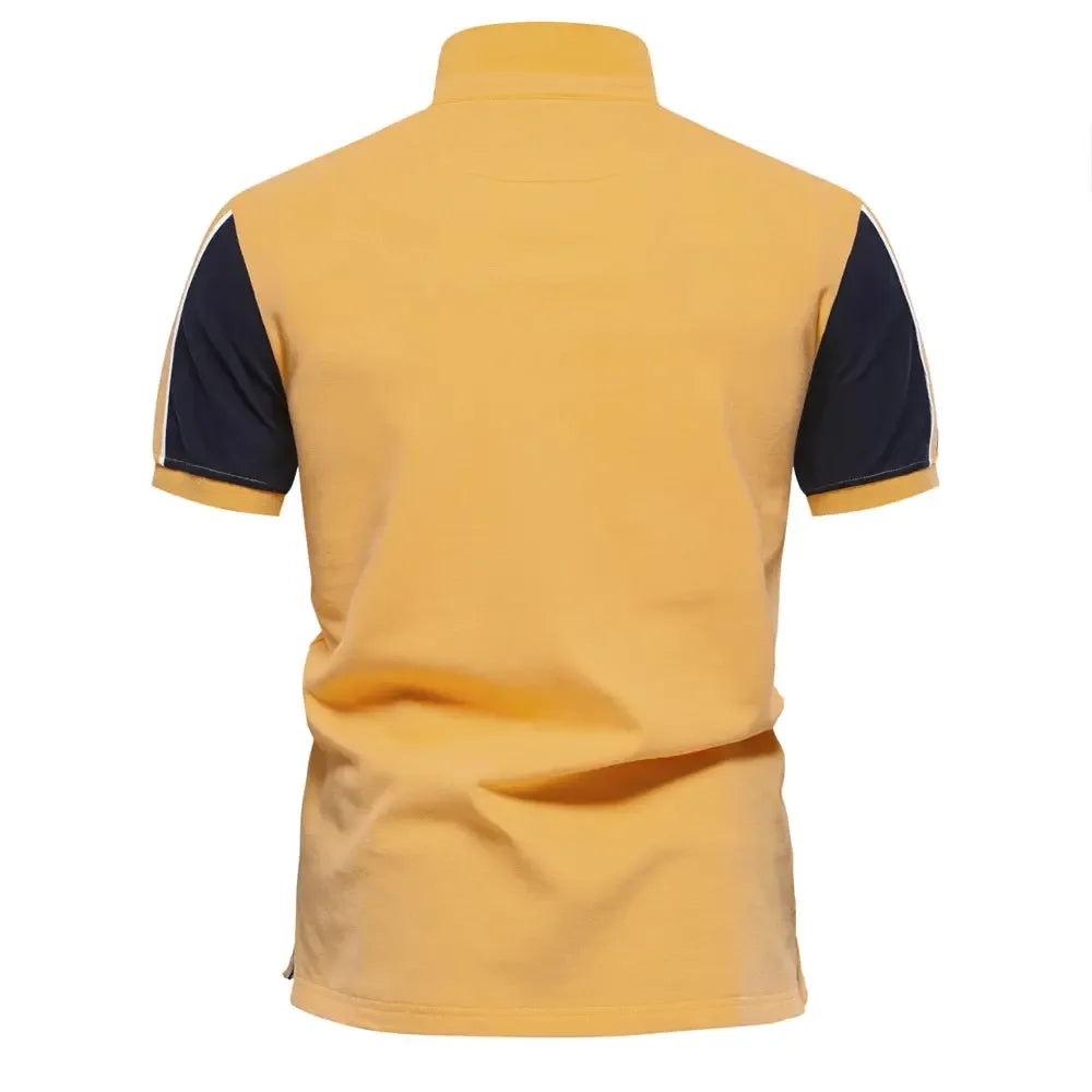 Summer Patchwork Polo Shirts - ShopHub