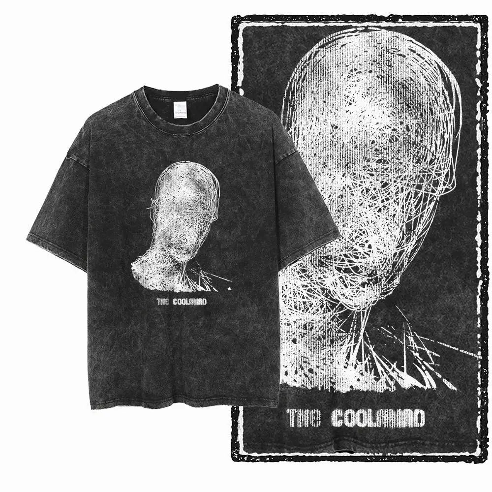 G13 Exclusive Cool 100% Cotton COOL Printed Men's T-shirt | Acid Washed Streetwear Big Size Vintage O-neck Men's Tee Tshirt