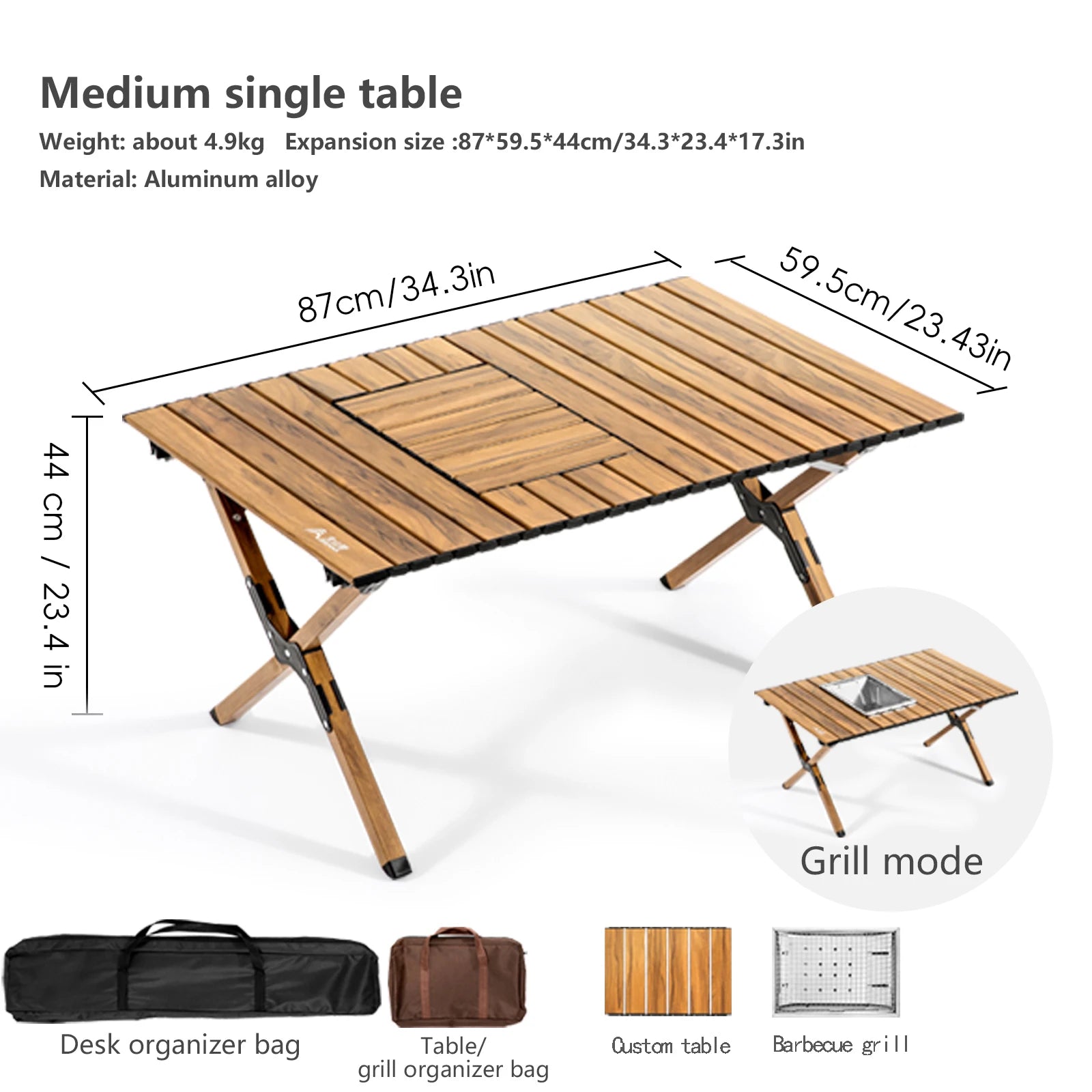 BISINNA Aluminum Alloy Custom Egg Roll Table