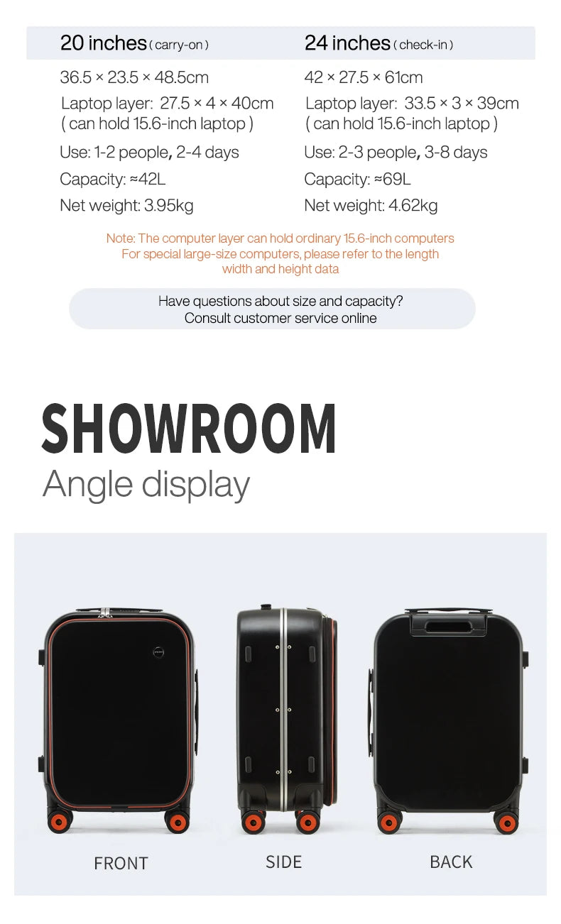 Mixi Premium Hardside Carry-on Suitcase