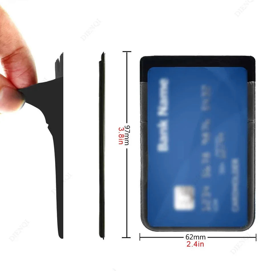 Mobile Phone Card Holders Phone Wallet Stick on Card Holder for Phone Case Adhesive Sticker Cell Phone Wallet Credit Cardholder