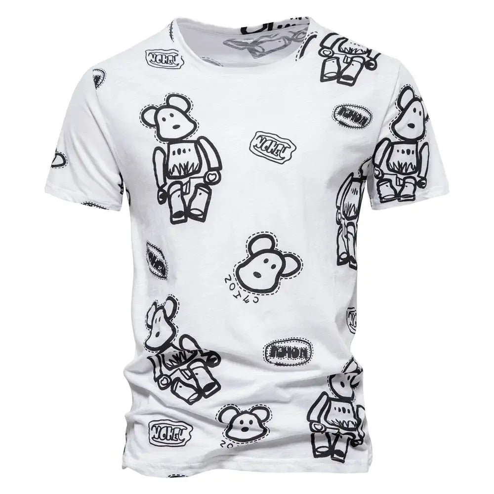 AIOPESON Dot Printed Short Sleeved T-Shirts - ShopHub