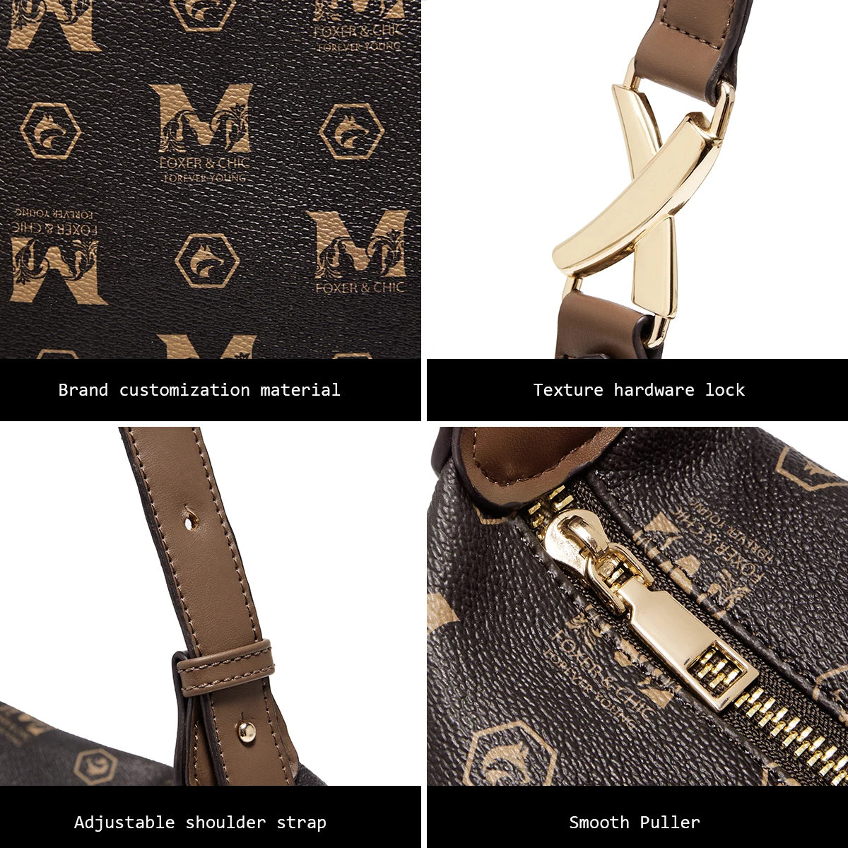 FOXER PVC Leather Women's Shoulder Bag