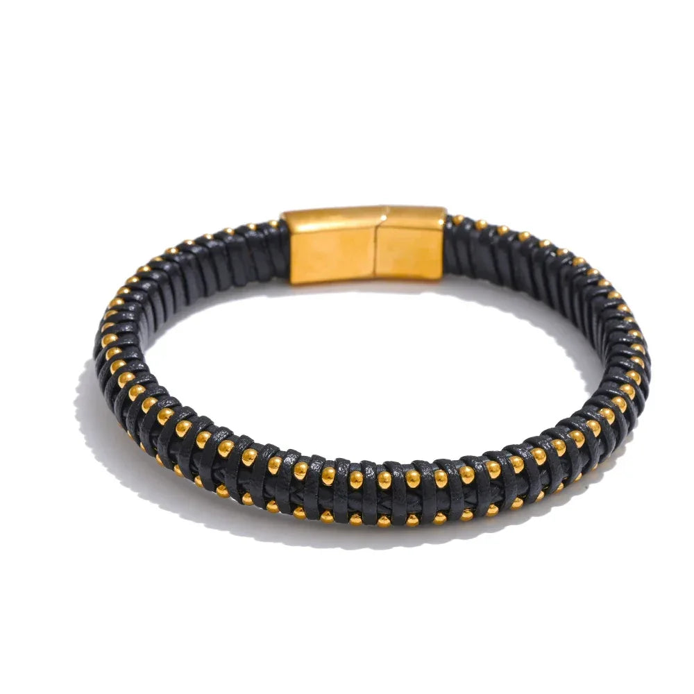 22cm Men’s Fibre Rope Braided Classic Bracelet - ShopHub