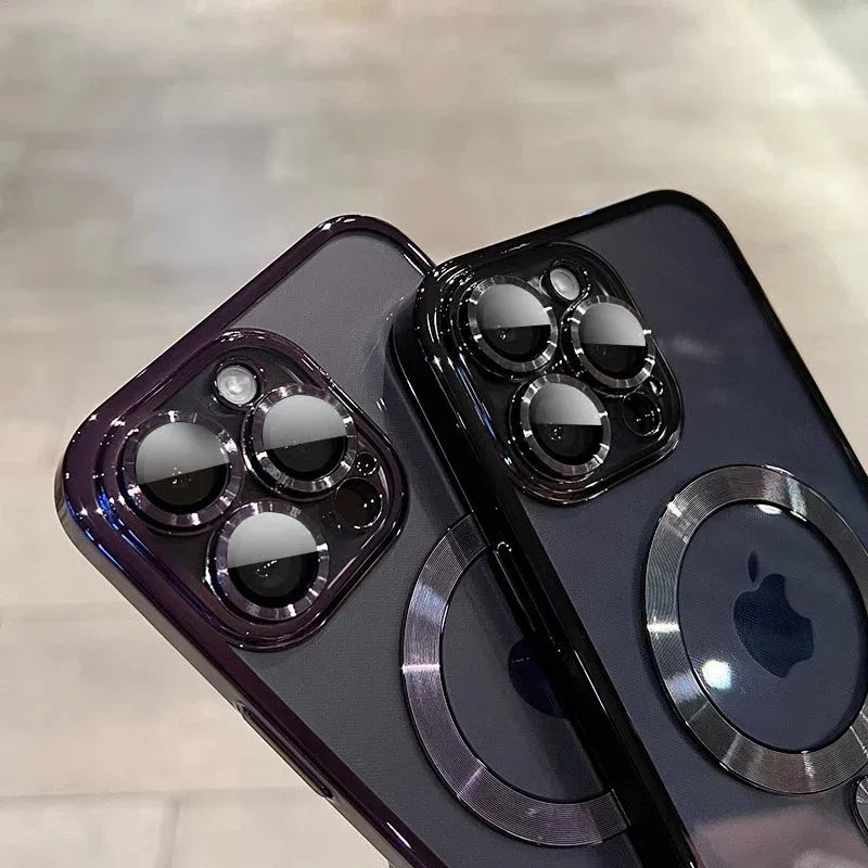 QIXTWO Luxury Magnetic Plating Clear Case - ShopHub