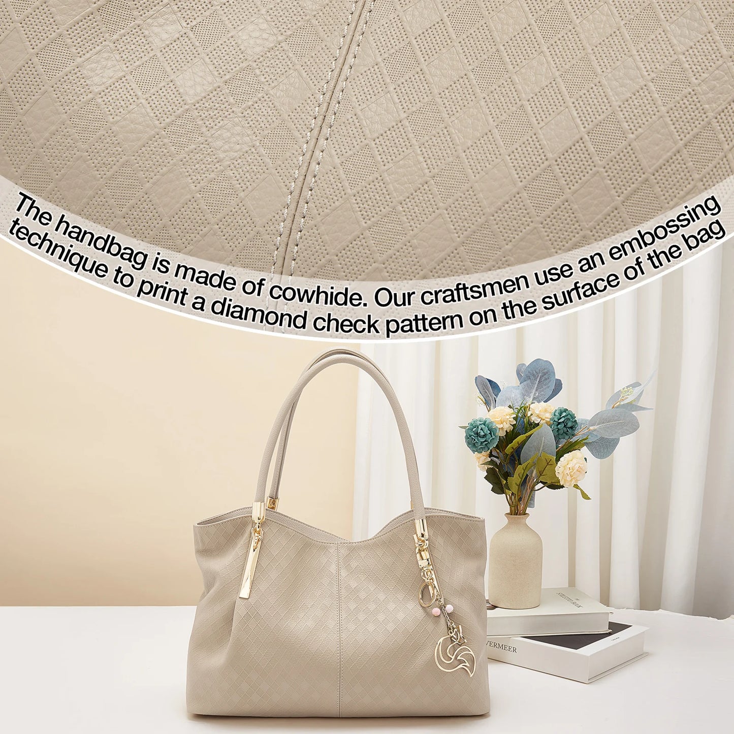 FOXER Women's Shoulder Bag — Genuine Leather Elegance for Every Day