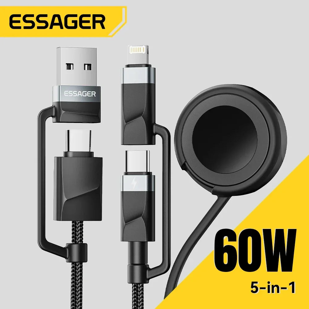 Essager 5-in-1 USB-A/Type-C charging solution - ShopHub