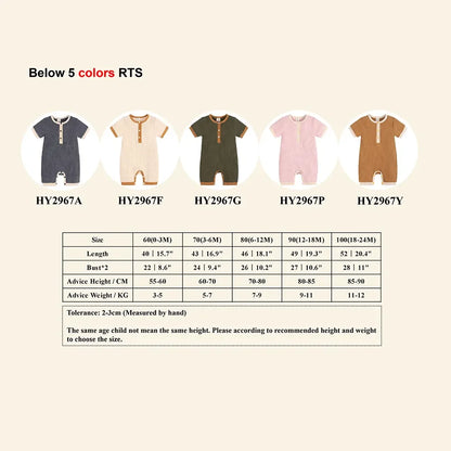 Kids Tales Little Everyday Ribbed Cotton-Blend Baby Romper