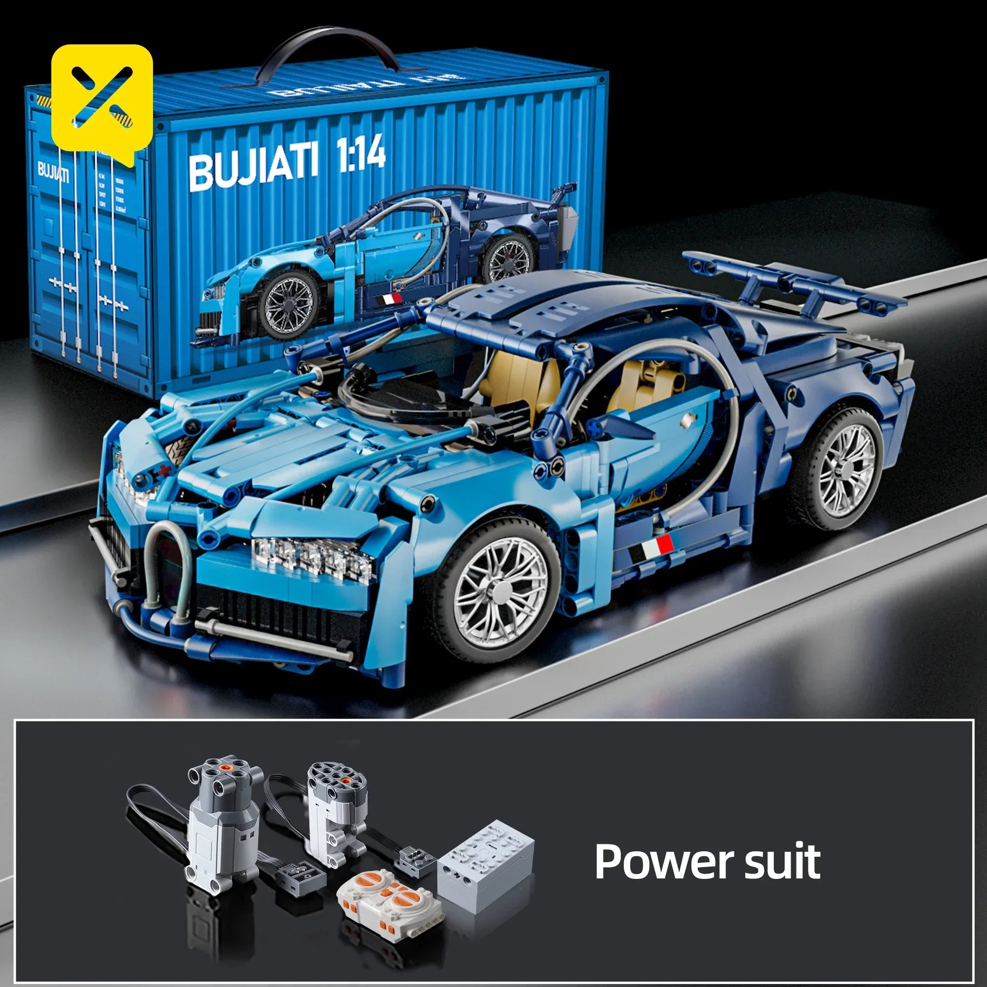 TOYLINX 1:14 Blue Bugatti Car Building Set! - ShopHub