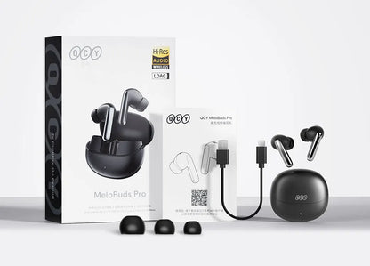 QCY MeloBuds Pro Earphones with 46dB ANC, Hi-Res LDAC, Bluetooth 5.3, 6 Mic Multipoint Connection, In-Ear Detection - ShopHub