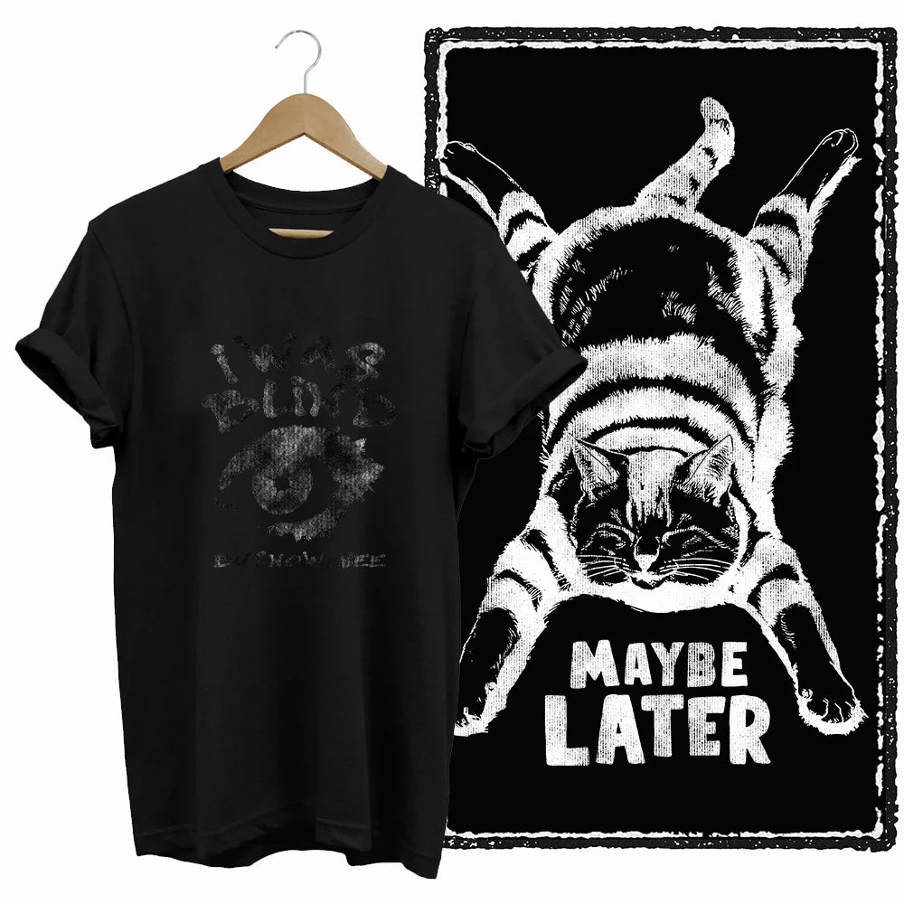 COOLMIND Black Cat Graphic T-Shirt | Women's 50-Design