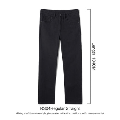 SIMWOOD 2026 Autumn 14oz Fabric Jeans Men Washed Vintage Black Denim Pants Retro Casual Trousers Male Clothing