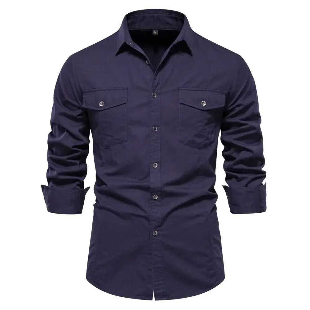 AIOPESON Military Style Pocket Shirts - ShopHub